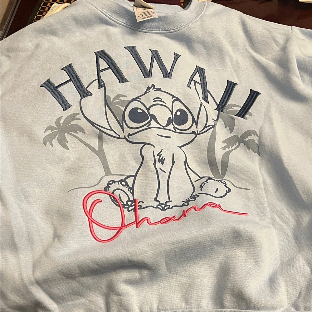Disney Light Blue Hawaii Ohana Sweater